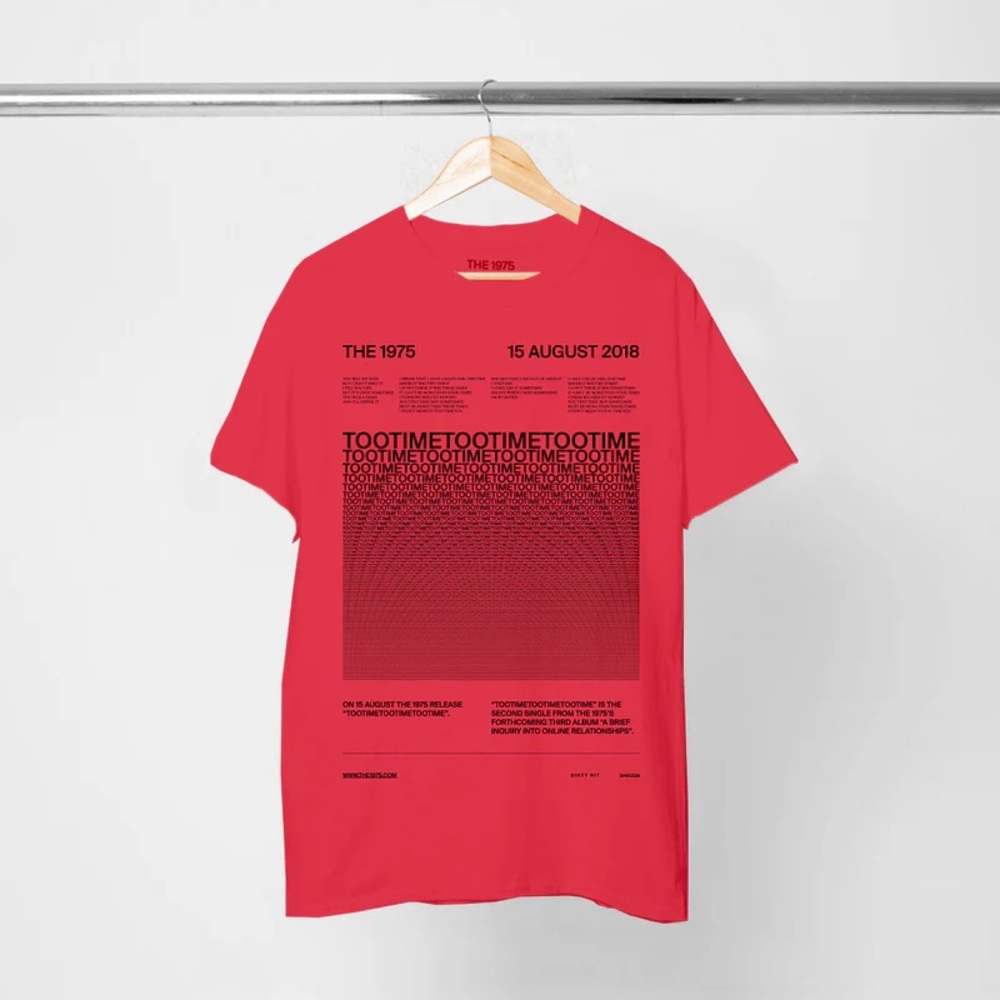 1975 Too Time shirt red